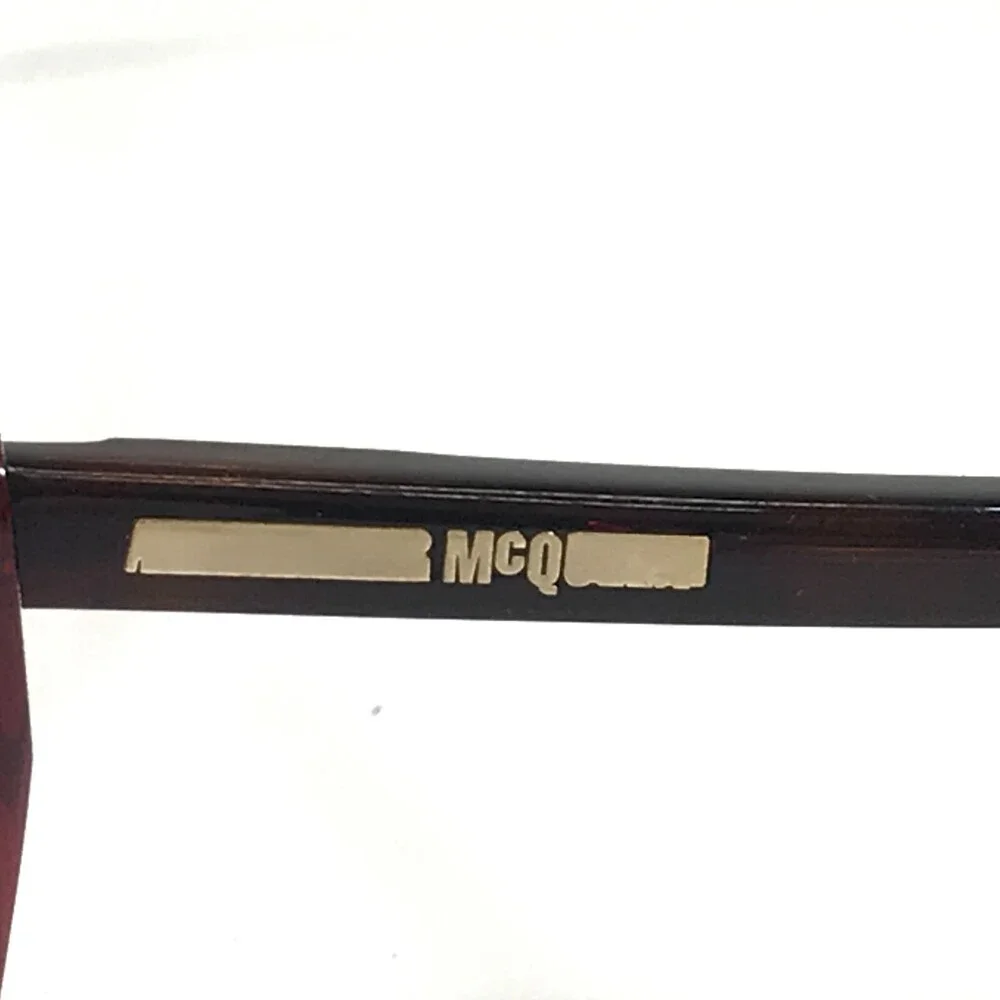 Alexander McQueen Eyeglasses Frames MQ0109OP 004 Brown Clear Red 51-15-140